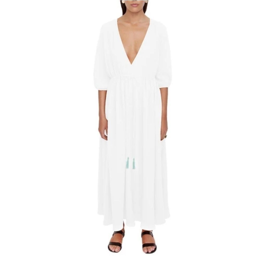 Bird‎ and Knoll Alejandra Dress in White Sz M